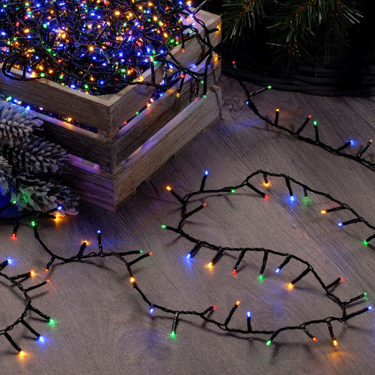 Festive 2000 Multi Colour Sparkle Christmas Lights