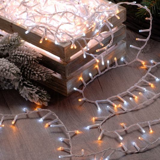 Festive 300 White and Warm White Christmas Firefly Lights