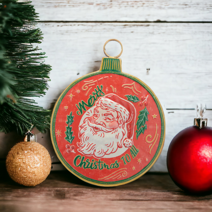 Santa Merry Christmas Sign 50cm