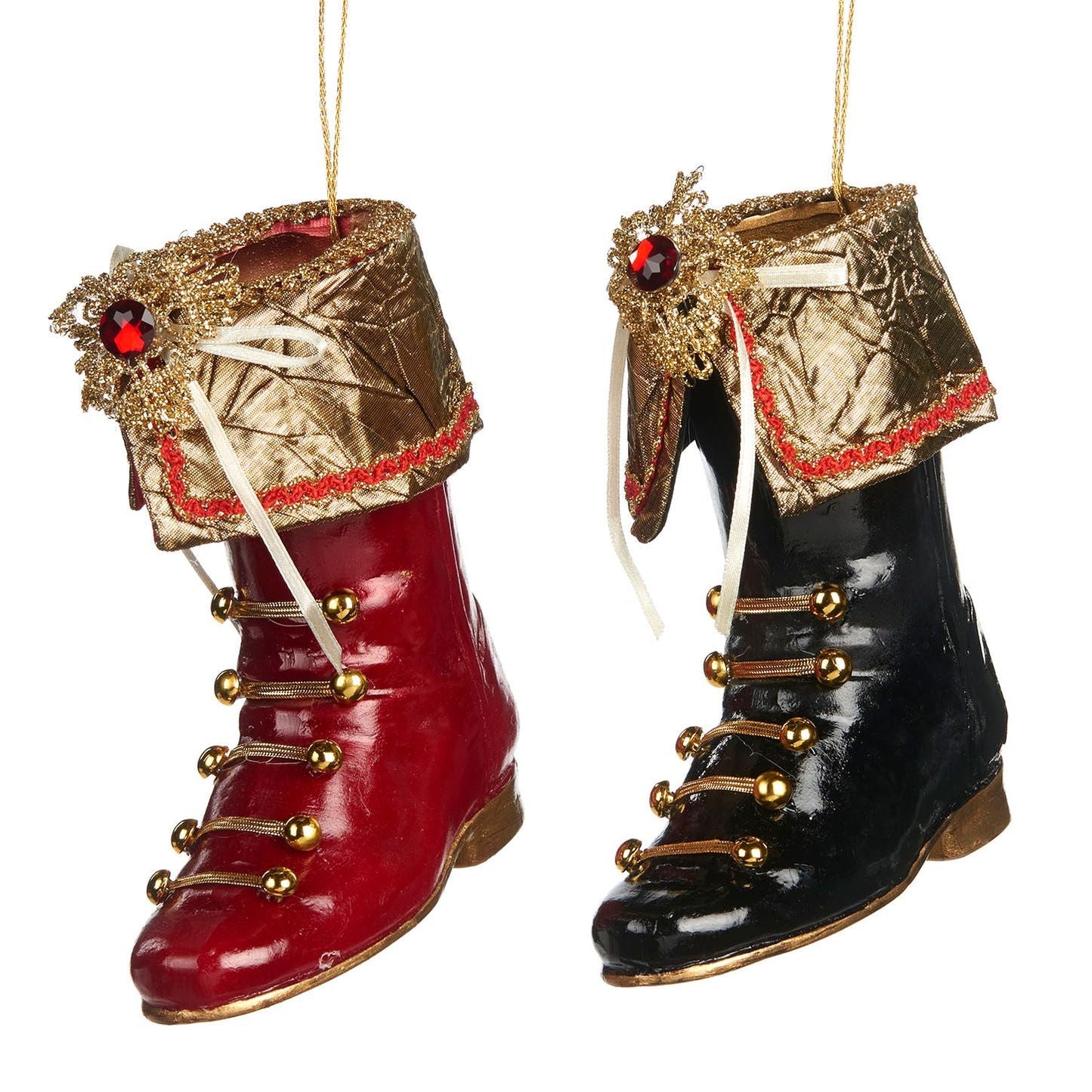 Christmas Victorian Style Boots Decoration