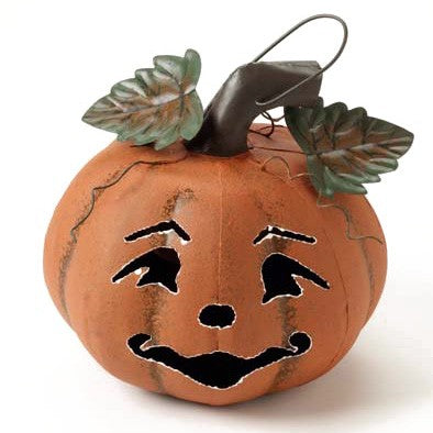 Metal Pumpkin Lantern 20cm