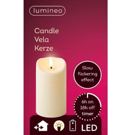 Flame Effect LED Candle 12.5 x 7.5cm