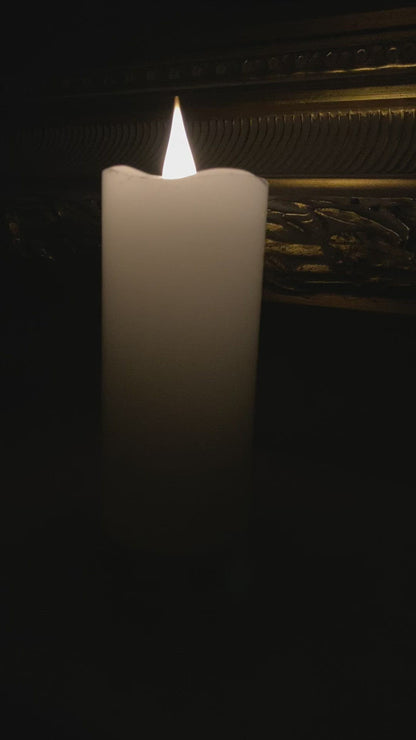 Wax Candle 12.7cm with 3D Flame Battery Operated