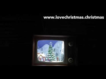 Christmas Musical Tree Scene TV Music Box