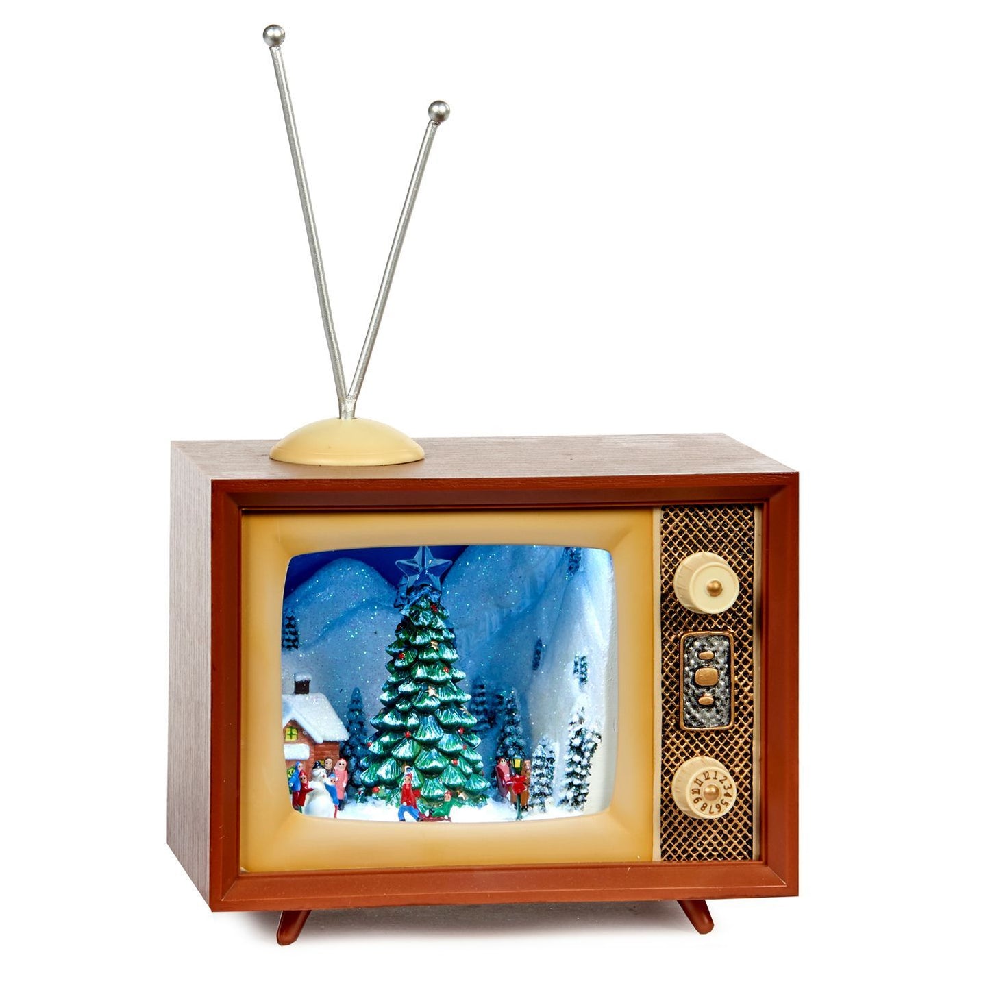 Christmas Musical Tree Scene TV Music Box