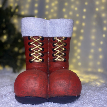 Large Red Santa Boots Christmas Decoration