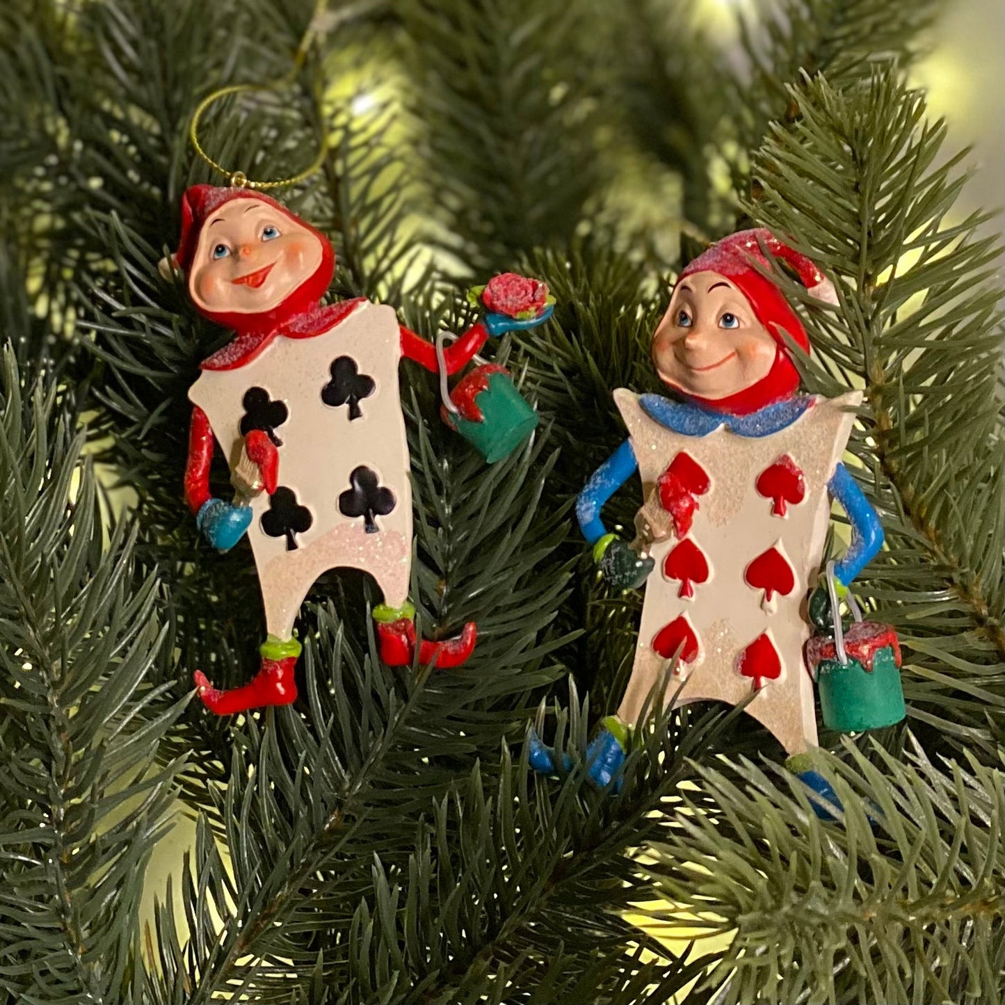 Gisela Graham Playing Card Men Christmas Decorations