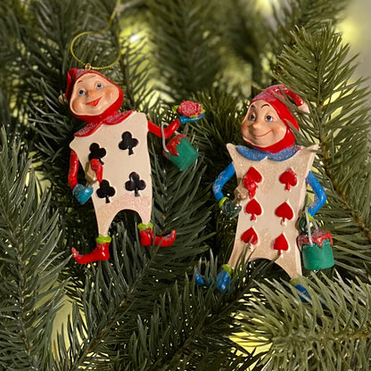 Gisela Graham Playing Card Men Christmas Decorations