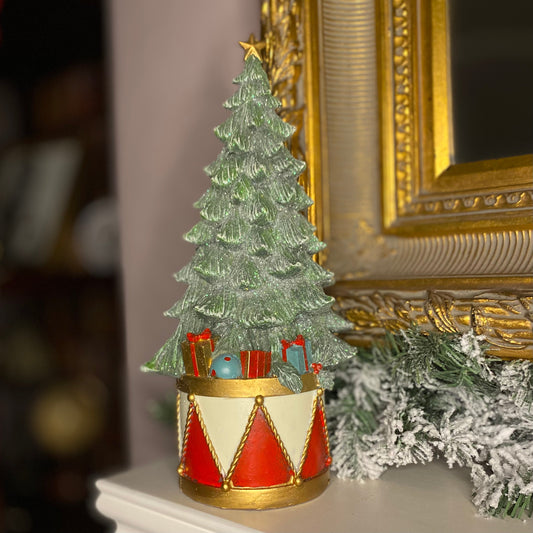 Gisela Graham Xmas Tree on Drum Christmas Decoration