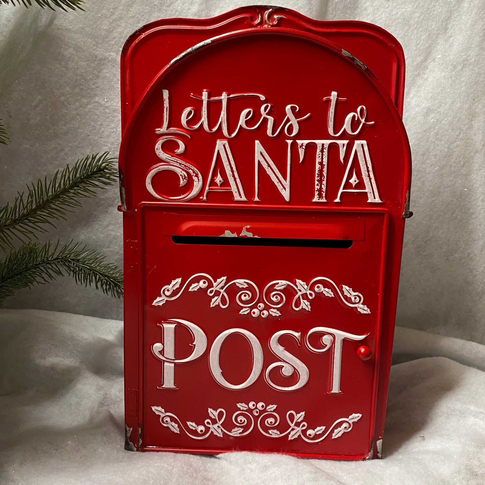 Christmas Mailbox Vintage Post Box Leaving Message Post Box Garden