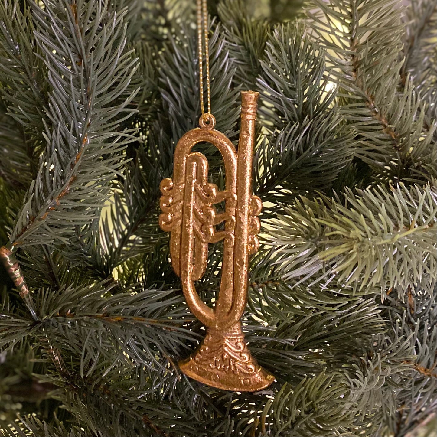 Set of 3 Gold Instruments Christmas Tree Decorations