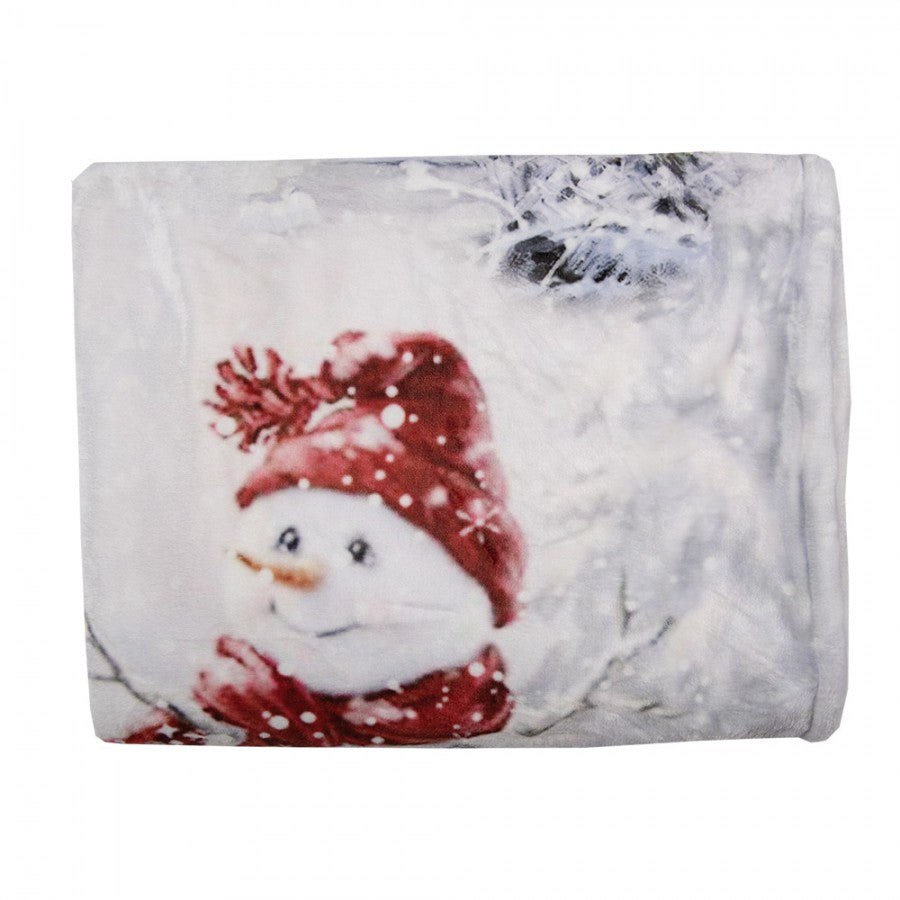 Santa Claus and Snowmen Christmas Throw