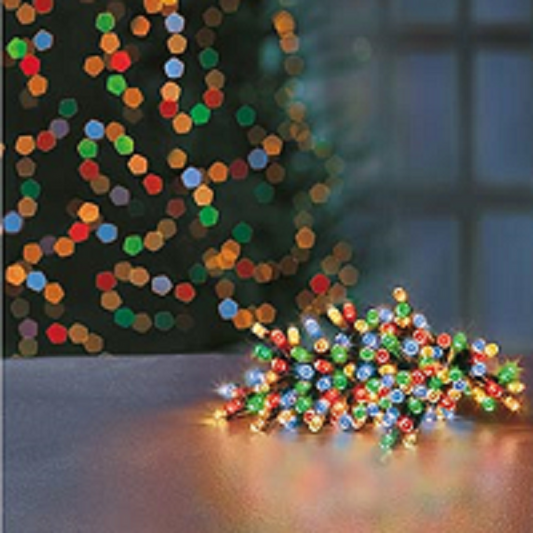 Premier TimeLights 100 Multi-Coloured LED Battery Operated String Lights