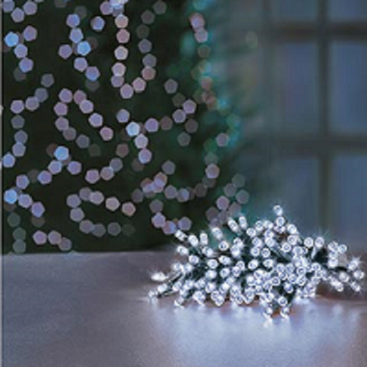 Premier TimeLights 100 White LED Battery Operated String Lights